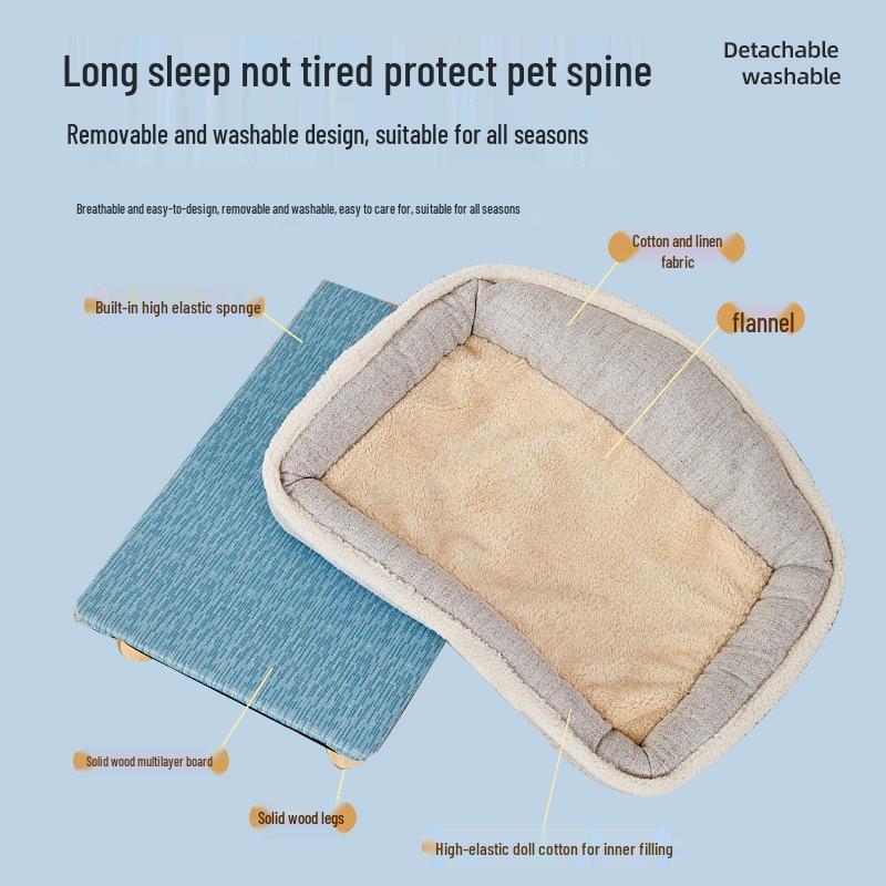 Four Seasons Washable Pet Bed: Cool Summer Mat for Small Dogs & Cats