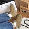 Fleece snow boots women wear thick-soled winter new fur integrated short boots thickened non-slip cotton shoes