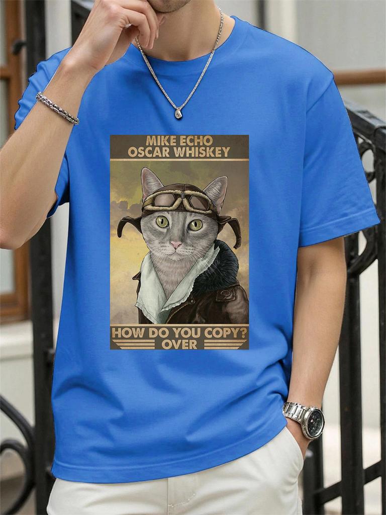 Retro Styled Cat Calling Out Prints TShirts Womens Summer Cotton Tops Loose ONeck Soft Short Sleeve T Shirts Casual Clothes