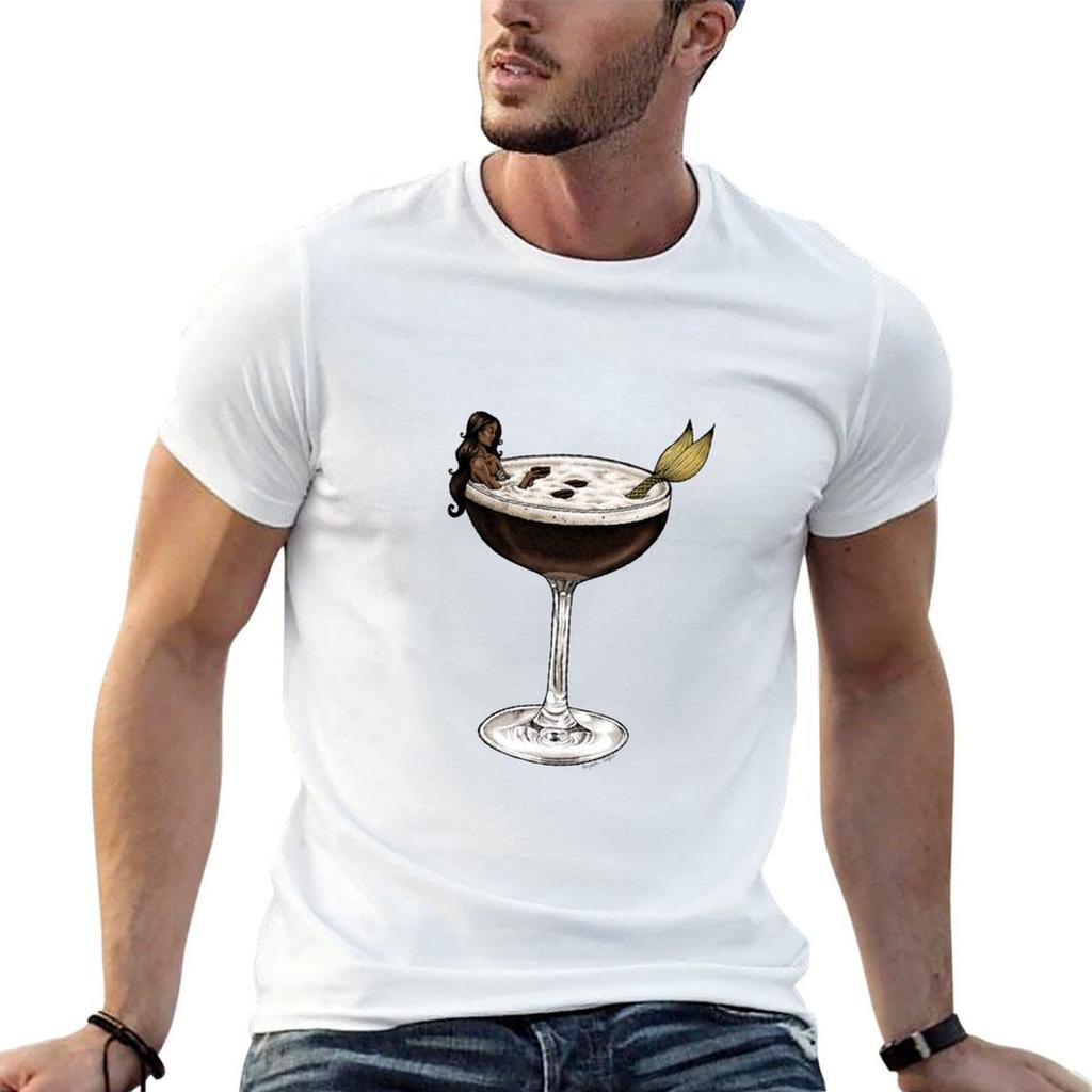 Espresso Martini Cocktail Mermaid T-Shirt Man T Shirts Graphic Man T Shirt Designer Man T Shirt