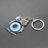 Hanger Crystals Evil Eye Owl Tassel Blue Car Accessories Car Keychain Fashion Jewelry Car Pendant