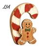 Durable Solid Wood Ornaments Christmas Wooden Gingerbread Man Decor, Rustic Gingerbread, Candy Cane House Figurines, Xmas Tabletop for Mantel