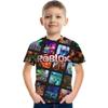 Roblox kid T shirt Boys Game Sports T-shirt Child Cartoon Short sleeve top 3D Print Casual Street Harajuku Clothes Children's clothing