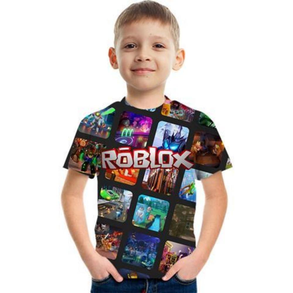 Roblox kid T shirt Boys Game Sports T-shirt Child Cartoon Short sleeve top 3D Print Casual Street Harajuku Clothes Children's clothing