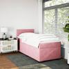 Box Spring Bed with Mattress Pink 100 x 200 cm Velvet