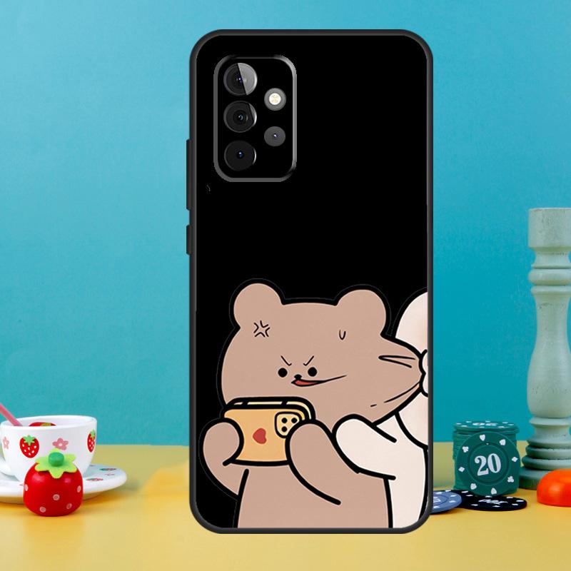 Funny Animal Dog Cats Tiger Couple Phone Case For Samsung Galaxy A13 A23 A33 A53 A73 A14 A34 A54 A12 A32 A52 A51 A71 Cover
