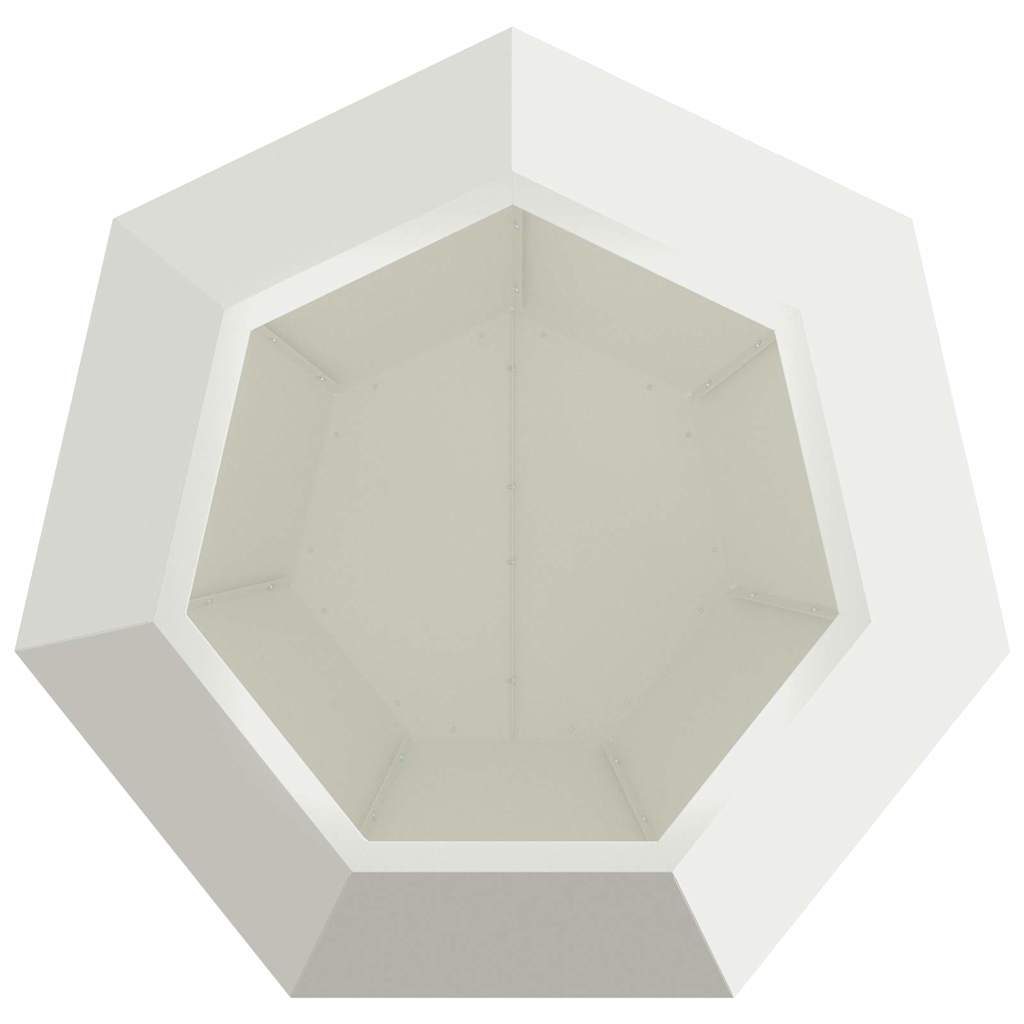 Planter White 75 X 75 X 60 Cm Steel