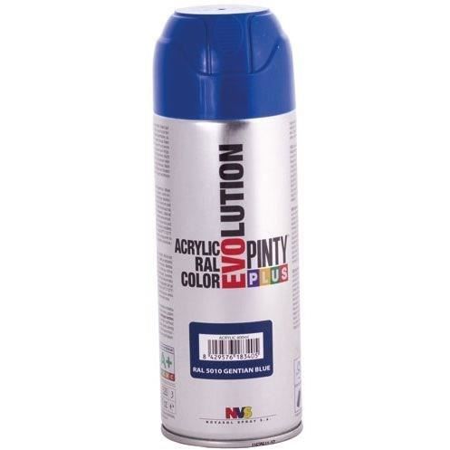 Pinty Plus Évolution Acrylique Mat - NOVASOL - Bombe De 400ml - Bleu Gentiane RAL5010