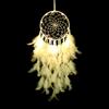 Hand-woven White Feather Dreamcatcher Wind Chimes Bedroom Hanging Ornaments Creative Birthday Festival Gifts Home Decor Crafts