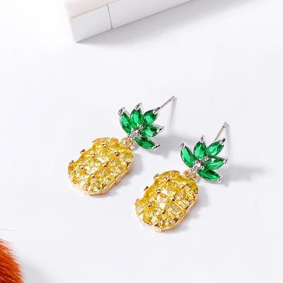 Women Lovely Cartoon Pineapple Shape Earring/Necklace Elegant Fashion Jewelry