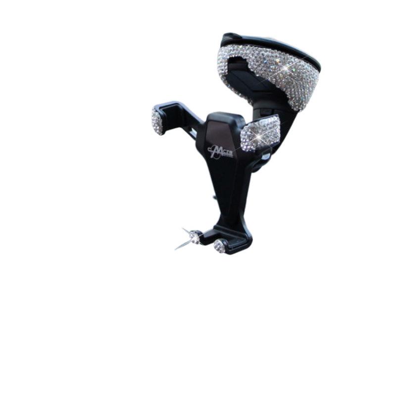 Gyémántberakásos univerzális autós szellőzőrácsos telefontartó tapadókoronggal