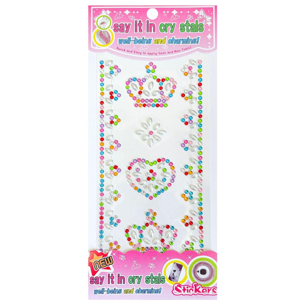 Children's 3D Princess Cartoon Diamond Gem Stickers - Cute Acrylic Crystal Toys