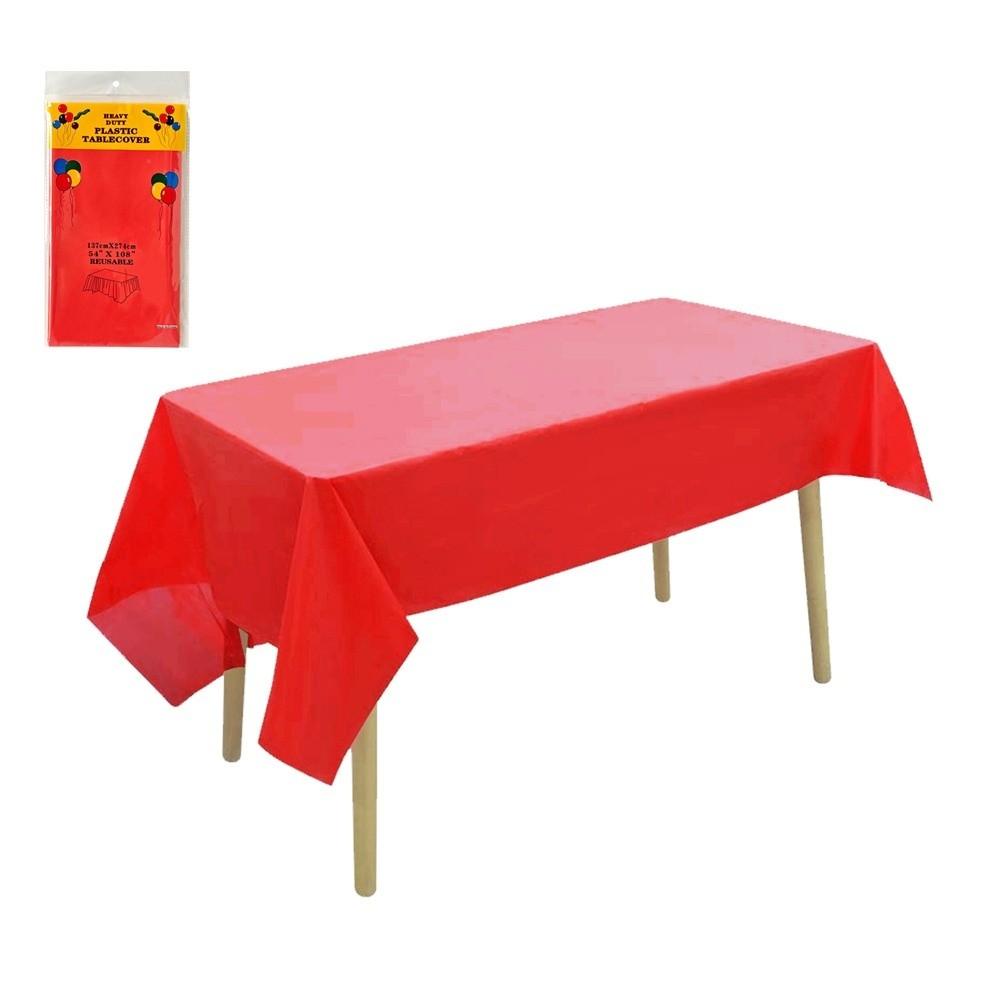 New 54x108inch Disposable Table Cloth Waterproof Oil-Proof Plastic Table Covers Rectangle Table Protector Outdoor