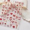 Shiny Red Bowknot Bow Tie Silk Ribbon Butterfly 5D Nail Art Sticker Pearl Rhinestones Self Adhesive Decoration Manicure Decal