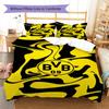 Bvb Fc Pattern Bedding Set Quilt Cover Pillowcase Home Decor Gift (1 * Duvet Cover + 2 * Pillowcase, Without Core)