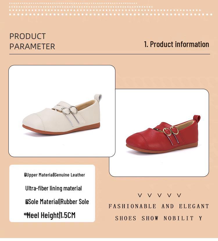 Genuine Leather Mary Jane Princess Shoes for Children - Spring & Autumn Fashion Korean Style
