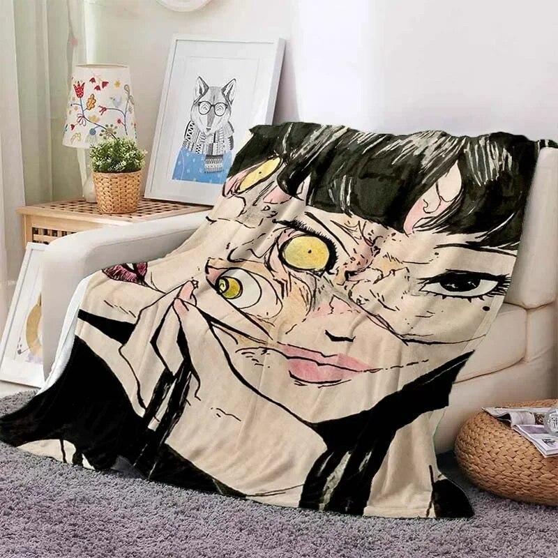 Junji Ito Tomie Kawakami Ghost Soft Plush Blanket,Flannel Blanket Throw Blanket for Living Room Bedroom Bed Sofa Picnic Cover 3D