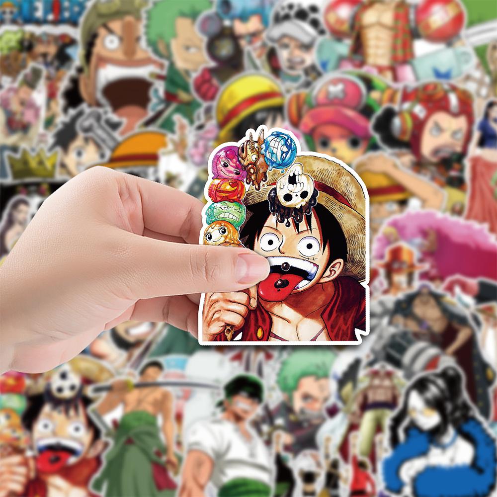 10/30/50pcs Hot Anime One Piece Stickers Luffy Zoro Nami Cartoon Decals Motorcycle Phone Helmet Laptop Cool Graffiti Sticker Toy