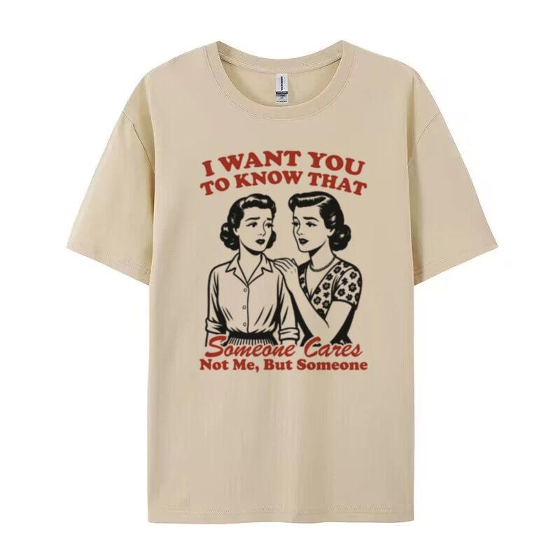 

Someone Cares Vintage Funny Meme TShirts for Women Loose Short Sleeve Sarcastic Humor T Shirts Hippie Weirdcore Tee Shirt Gifts 4XL