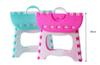 HJ Folding Chair Mini Step Stool for Portable Chair Mini Step Children, One-Touch (Blue)