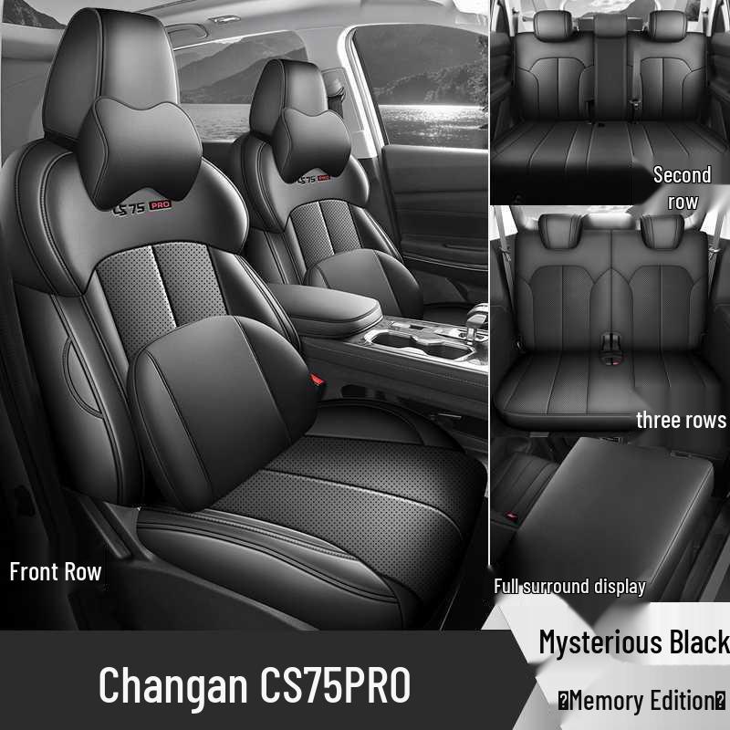 Changan CS75 PRO Seat Covers: Fully Enclosed, All-Season, Perforated Leather Car Seat Cushions for 26 Models.