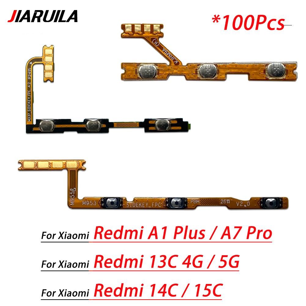 111Pcs Power Volume Flex For Xiaomi Redmi 11C 11 11C 11C 11A 11C A7 Pro A1 Plus A1 A1 Power On Off Key Button Ribbon Cable Parts