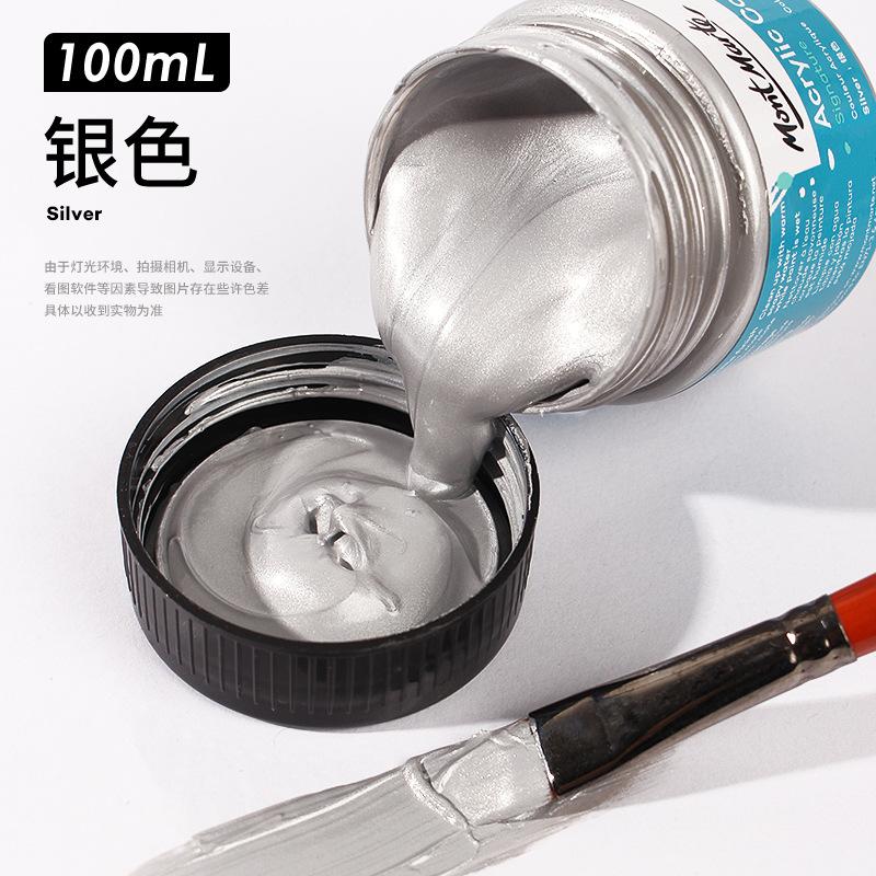 

100ml Metallic Acrylic Paint Set Wall Painting Waterproof Paint Diy Fluorescent Metallic Acrylic Paint