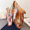 Luxury Fashion Designer 70cm Square Scarves Women's Silk Scarf Spring and Summer Foulard Shawl Bandana Small Hairbands