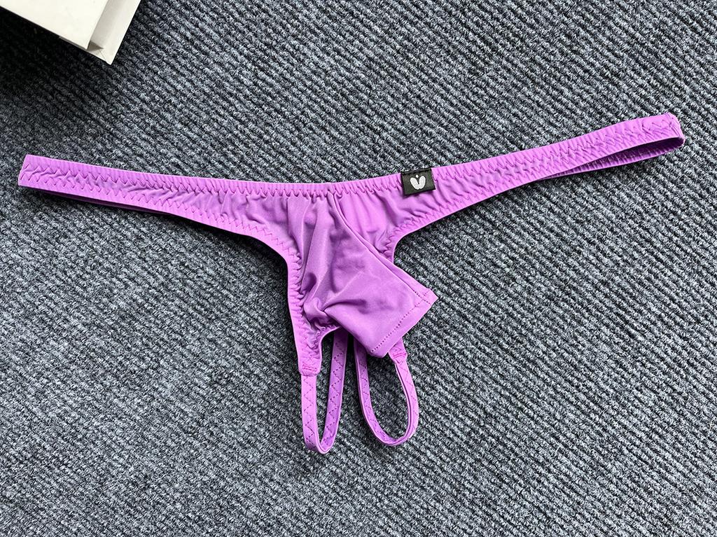 Open Penis G-String Men Erotic Panties Jj Sheath Underwear T-Back Underpants Cock Hole Panties Gay Bare Butt Thongs Lingerie