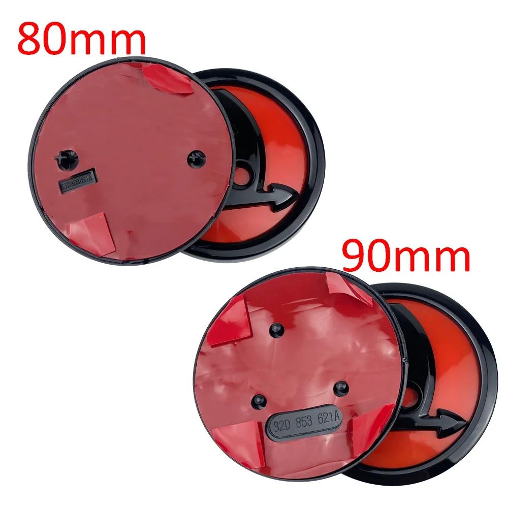 2025 Heiß 2 Stück 80mm 90mm Emblem Für Skoda Fabia 1 2 Octavia a7 RS Superb Rapid Yeti Karoq Vision Auto Haube Vorne Hinten Kofferraum Heckklappe