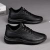 Wholesale  Four Seasons New Casual Pumps Leather Shoes Waterproof British Style Business Men's Sneakers Breathable Clunky Sneakers