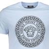 Versace Logo Print Crew Neck Short Sleeve T-Shirt Men T-Shirts Blue 10118611A120762VI70