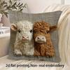 45cm Short Plush Smiling Donkey Pillowcase 2D Flat Printing Cartoon Animal Sofa Cushion Cover Home Decorative Bed Pillow Case Bedding Homes Textiles