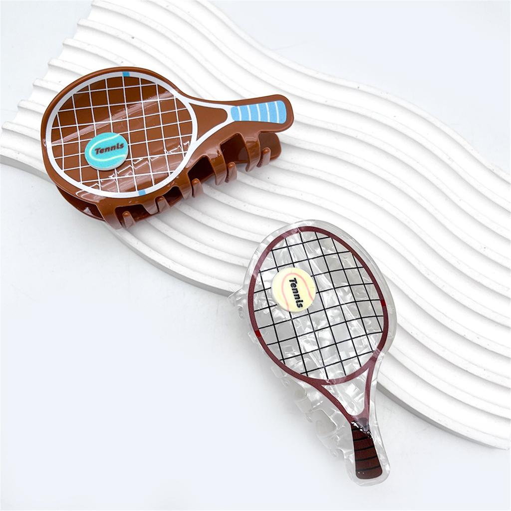 Creative Tennis Racket Hair Clip Non Slip Grip Sports Theme Hair Accessory For Women Girls Daily Use