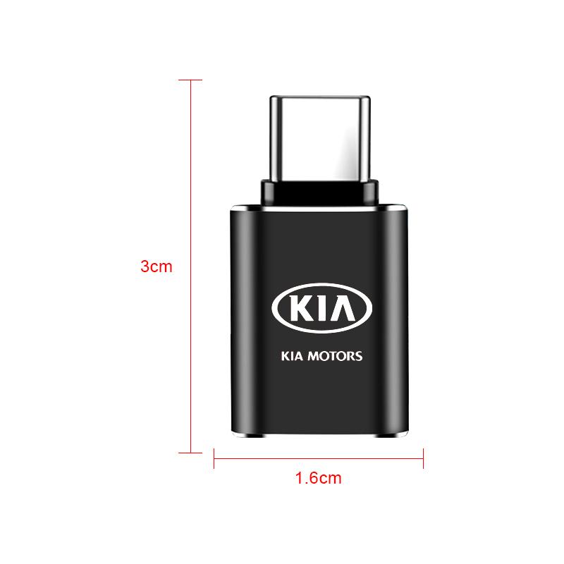 Car Charging Adapter Type-C To USB Converter Car Accessories For KIA Rio Ceed Sportage Cerato Soul Sorento Flip R K2 K3 K5 k6 K7 K8 Soul