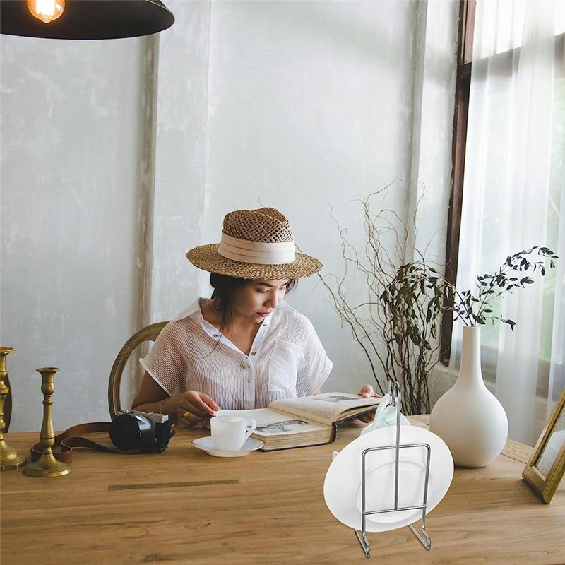 8Pcs Tea Cup And Saucer Display Stand Holder Tea Cup Holder Display Coffee Mug Organizer