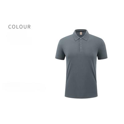 2024Summer Men's and Women's Short Sleeved Polo Shirts, Simple Business Casual Solid Color Lapel POLO Breathable and Versatile