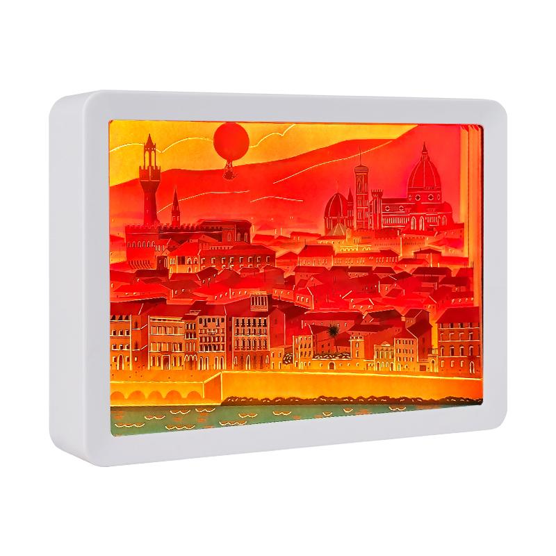 Anime Led Light Box 3D Paper Carving Lamp Anime Paper Cut Shadow Light Box Decorative Lights Lamp For Children'S Room Decor Gift