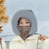 Balaclava Ski Face Cushion for Women Fleece Lined Windproof Floral Scarf Hat Thermal Face Guard Neck Warmer for Cold Weather