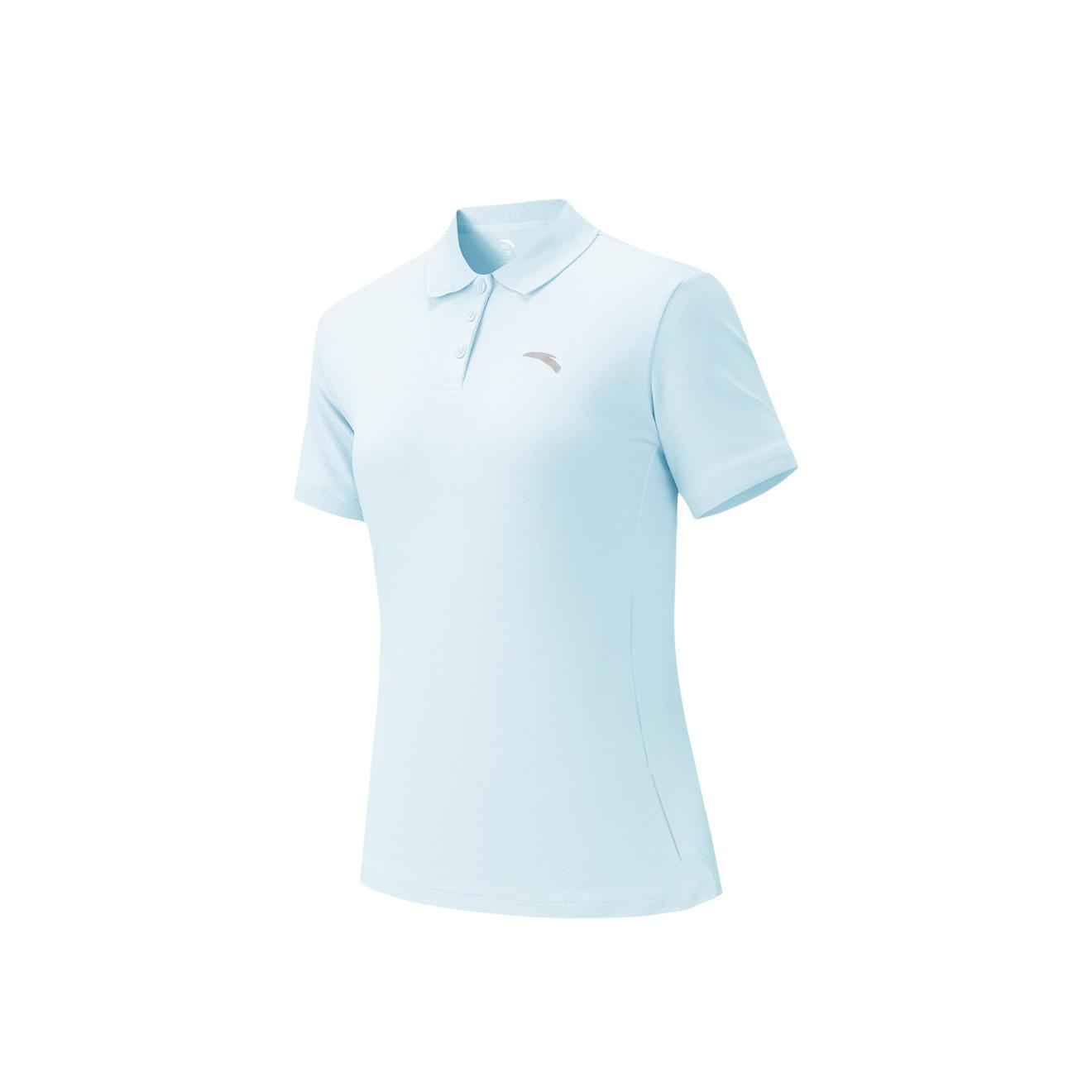 Anta Master Collar Soft Comfortable Breathable Versatile Polo Shirt Women tops Dream-Shadow-Blue 162627101D-1 S
