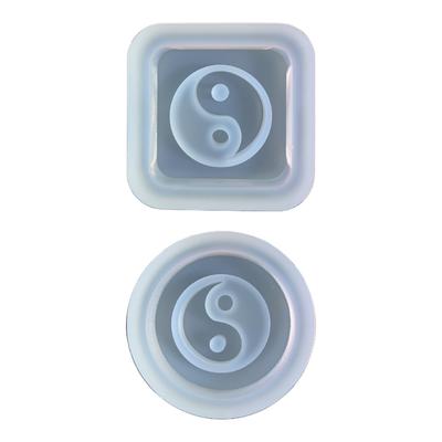Resin Shaker Mold DIY Quicksand Casting Epoxy Silicone Mold Resin Epoxy Jewelry Molds Tai Chi Shaped Pendant Charms Mold