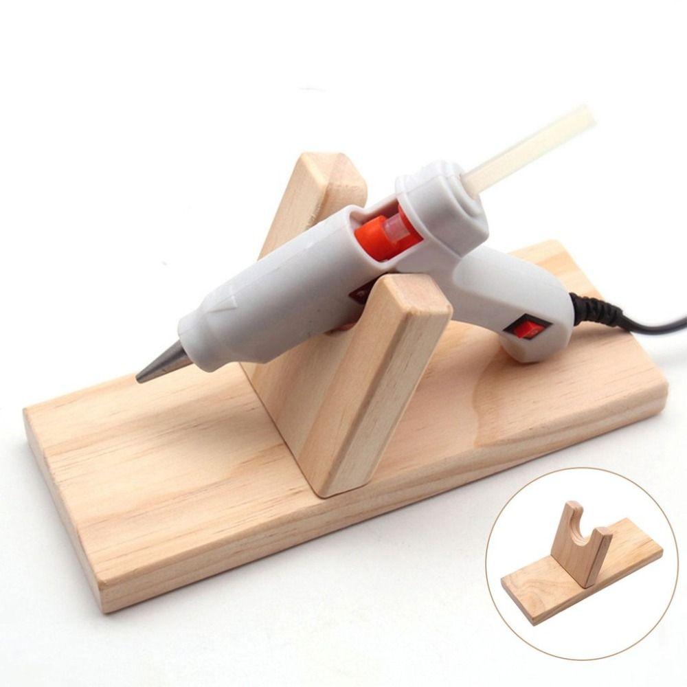 Wooden Hot Glue Holder DIY Hot Glue Support Stand Durable Craft Room Organizer