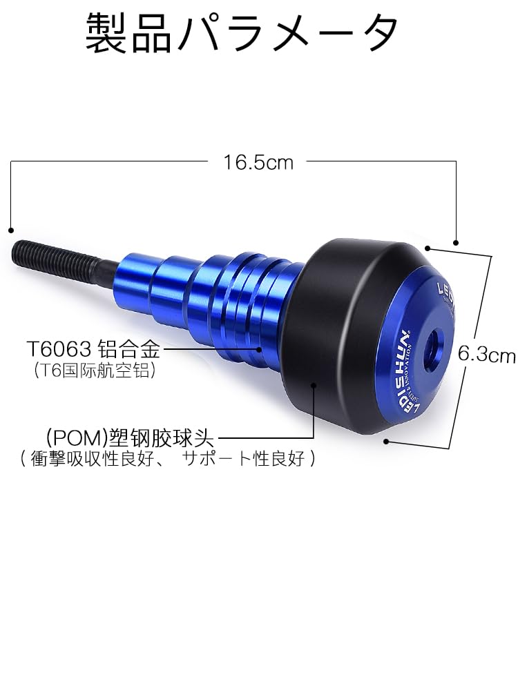 LEDISHUN Motorcycle Frame Sliders/Guards for Honda X-ADV 750 (2017-2022) (Red)