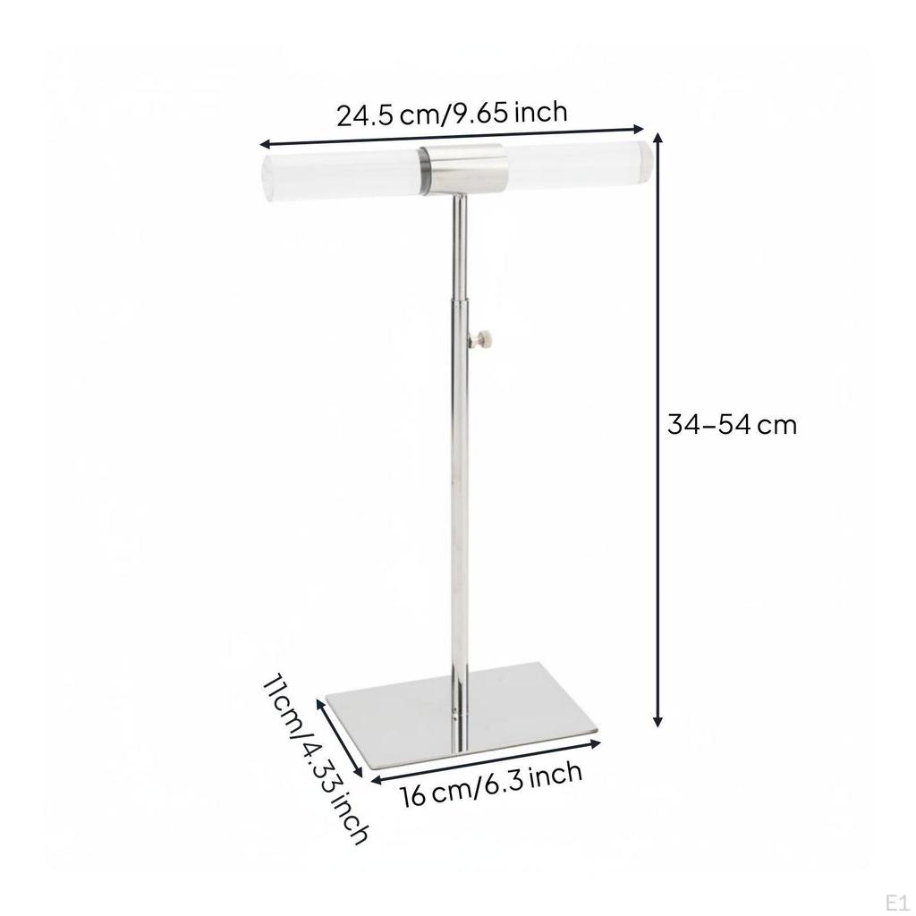 Floor Necklace Stand Adjustable Height Display Multifunctional Jewelry Rack