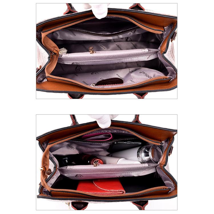 Women Handbag Genuine Leather Women Crocodile Luxury Handbags Women Bags Designer Crossbody Bags Female Retro Tote Handbags