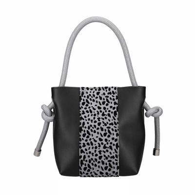 0657 Crossbody Shoulder Mini Tote Bag Baby Lou Wide Strap Fat Rope BR [Rootote] Fat-lope (03 Black)