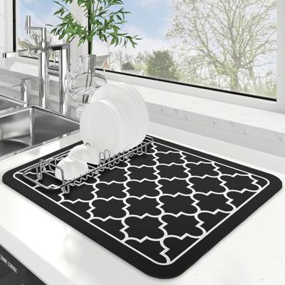 Dish Drying Mat Large Absorbent Draining Mat for Kitchen Counter Multi-Functional Coffee Bathroom Mat