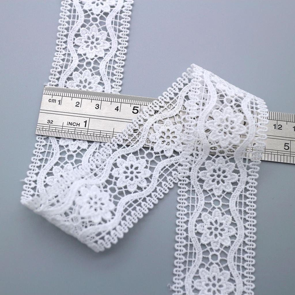 Water Soluble Fine Thread Milk Silk Lace, Milk Silk Embroidered Lace, Clothing Headgear Lace Accessories