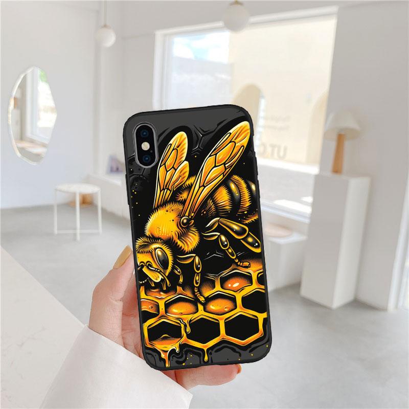 PP6 Art Bees Cartoon Soft Shell Phone Case for Samsung Galaxy Note 10 20 S23 S24 S25 Ultra FE Plus Edge Lite A02S A35 A07 A17