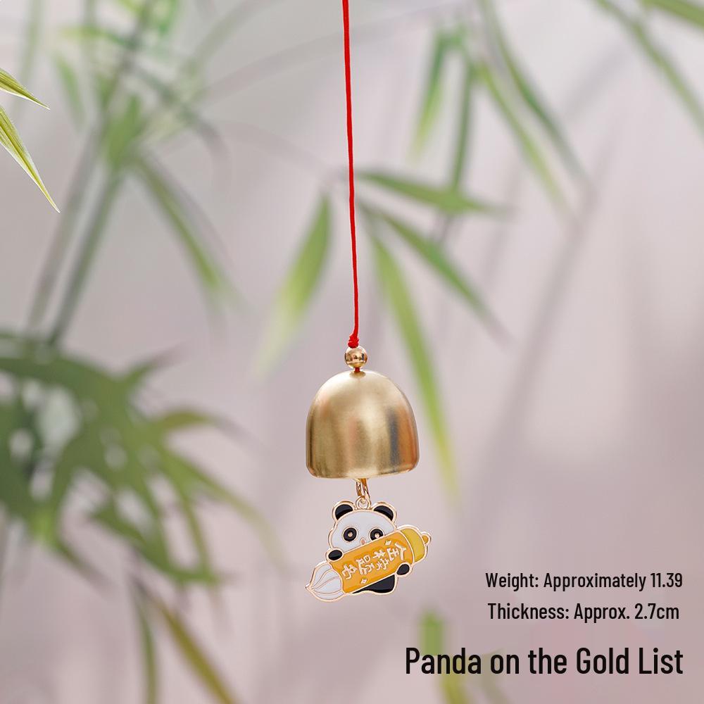 Panda Wind Chime Keychain: Cute Cartoon DIY Bell Ornament